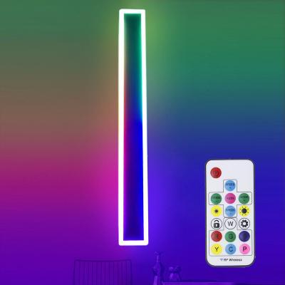 China Modern RGB Colorful Dimming Wall Lights WS2811 IC LED Wall Lamp with RF Remote Control 15W Acrylic Aluminum Sconce for Living Room for sale