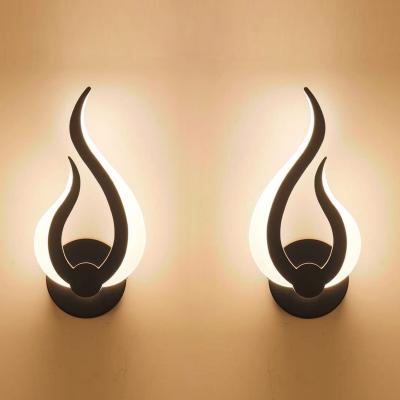 China 2PCS LED Wall Lamp Modern Two Color Acrylic Optional Dimming Wall Lamp Suitable For Home Office Indoor Bar AC85-265V for sale