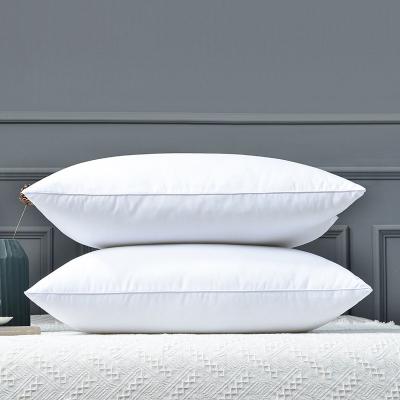 China 2021starts breathable 3D polyester hotel sleep almohada neck rests polyester fabric filling pillow 1500g washable for sale