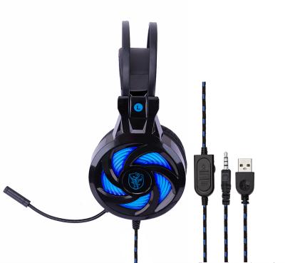 China Bestselling Head-Mounted Wired LED Gaming Headset Stereo Running Gamer Headphones With Microphone For Xbox One Ps4 PC for sale