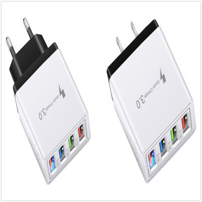 China US Standard Battery QC3.0 EU Plug 5V USB Port 5V USB Power Adapter Wall Fast Charging Desktop Charger for sale