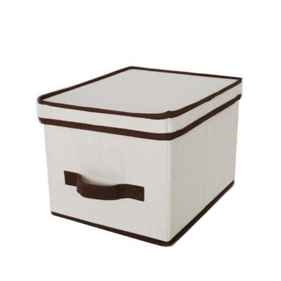 China Polyester Kids Sustainable Foldable Storage Box With Lid And Handle Toy Storage Box for sale