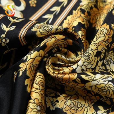 China Plain factory direct sale 90cm width 16mm twill silk printed fabric silk cloth fabric wholesale for sale