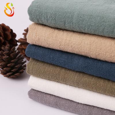 China Wholesale Chinese Style Linen And Cotton Fabric Eco - Friendly Solid Fabric for sale