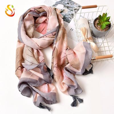 China China Silk Manufacturer Custom Long Cotton Scarf Shawl Wrap Gift Digital Printing Canvas Scarf for sale