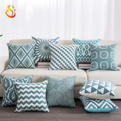 China European Style Non-Toxic Cotton Cushion Cover Decorative Embroidered Pillow Covers for sale