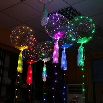 China Wholesale 18 inch hot sale new arrival big transparent LED party gift toy supplies prom balloons for decoration globos al por mayor for sale