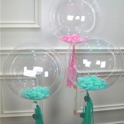 China 18 Inch Led Balloon Bubble Balloon Gift DIY Toy For Birthday Delivery for sale