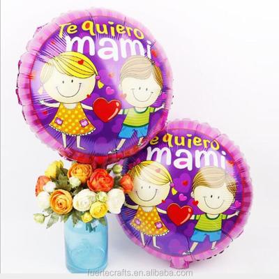 China Toy Wholesale Spanish Balloon For Gift 18 Inch 24Inch Mother's Day Foil Heart Foil Balloon For Mother's Day Decorations for sale