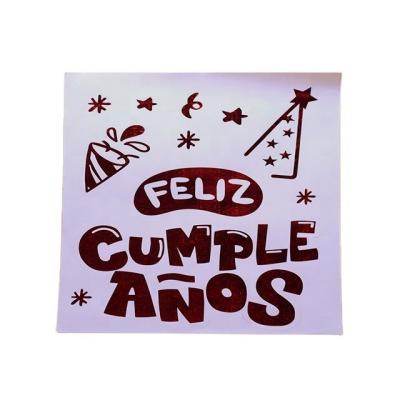 China Party season good quality happy birthday sticker shiny Spanish feliz cumpleanos for Bobo balloons for sale