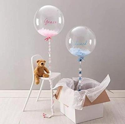 China Gift Toy 24 Inch Hot Sale New Arrival Helium LED Cheap Clear Big Customs Printed Perfect Round Balloons Delivered for sale