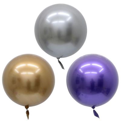 China 18 Inch Helium Bobo Balloons PVC Chrome Metallic Bubble Balloon Gift Toy For Wedding Party Decorations for sale