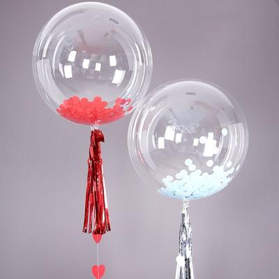 China Transparent Gift Toy Super Clear PVC Helium Perfect Round Without Crinkle Balloons Party Bubble Balloons for sale