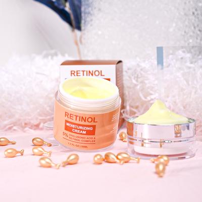 China Skin Revitalizer BLIW Private Label Hyaluronic Acid Facial Cream Vitamin A 50ml 2.5% Retinol Anti Aging Face Cream Anti Aging for sale