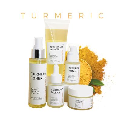 China Nourish Whitening BLIW Best Selling 100% Natural Organic Anti-wrinkle Whitening Face Set Skin Care Set Turmeric Facial Care Set for sale