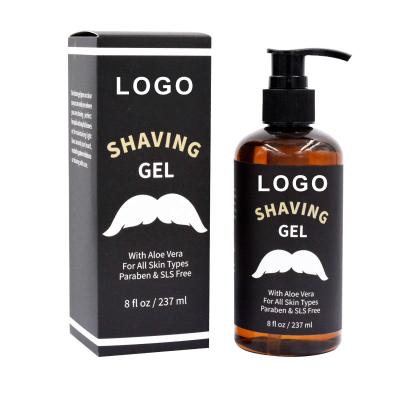 China BLIW Private Label Beard Hair Care Line Men Organic Shaving Cream Barber Shaving Gel For Men Smoothing for sale