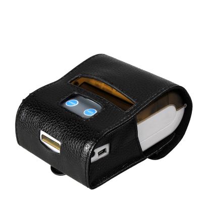 China 48mm Wireless BT and USB Thermal Mini Portable Printer with Rechargeable Battery Mobile Label Printer Black Custom Thermal for sale