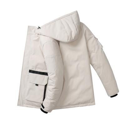 China New Men's Winter QUICK DRY Short Thick Thick White Duck Down Jacket Hoodie Printing Stripper Jacket Custom Anorak Jacket for sale