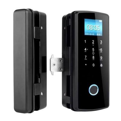 China For Manufacturer BLE Mesh WiFi TTlock Tuya Fingerprint Door Lock Glass Door Tuya Smart Biometric Lock For Glass Door Smart Home Smart Office for sale