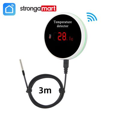 China wholesale price 3m cable wifi temperature sensor tuya smart detachable probe alarm screen digital data high low export SM-T5 for sale