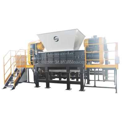 China Factory Double Shaft Recycling Crushing Machine Plastic Metal Shredding Crusher for sale