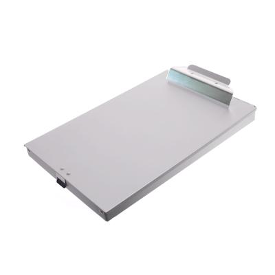 China Office Stationery Letter Size With Clip Logo Aluminum Storage Clipboard Custom for sale