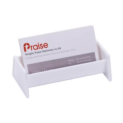 China Small Eco-friendly Office Business Card Holder Note Plastic Desktop Card Holder For Office for sale