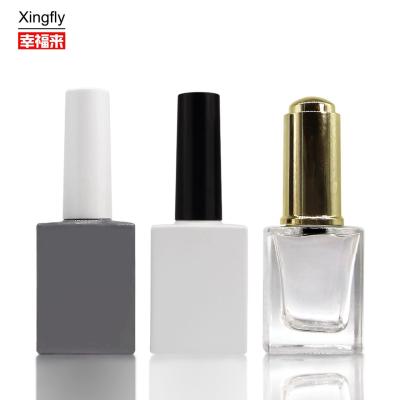 China Plastic Cap Transparent Nail Polish Bottle Clear Custom Color for sale