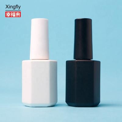 China Empty 12ml Nail Polish Bottle Packaging Glass Luxury Uv Gel Polish Bottle for sale