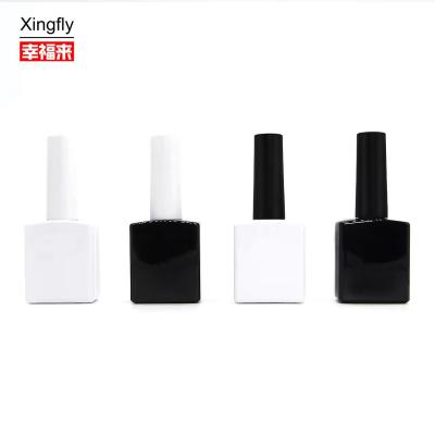 China Garrafa de esmalte de unhas quadrada única de 13 ml garrafas vazias de esmalte de gel UV com tampa e escova à venda