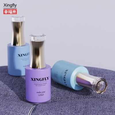 China Custom Printed 15ml Unique Gel Nail Polish Oil Glass Bottle With Cap Brush for sale