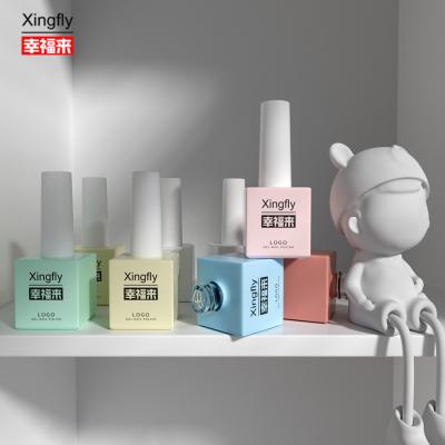 China 17ml Custom LOGO Color UV Gel Empty Gel Nail Polish Bottle Comes With Brush Cap for sale