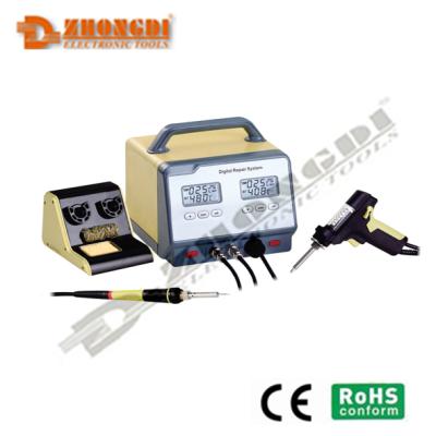 China Zhongdi ZD-8917 Electronics 2 In 1 Soldering And Desoldering Station CE RoHS GS ESD Safe for sale