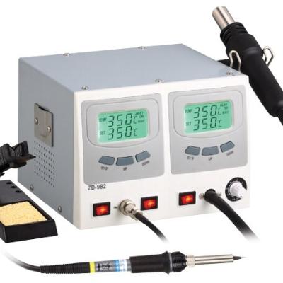 China Tip: ZD-982 copper 2 in 1 SMD hot air rework station for sale