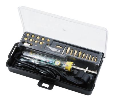 China Zhongdi ZD-972H Wood Bamboo Soldering Iron Kit Temperature Controlled Wood Burning Universal Pen Set 21-Tip Set 30W Equivalent for sale