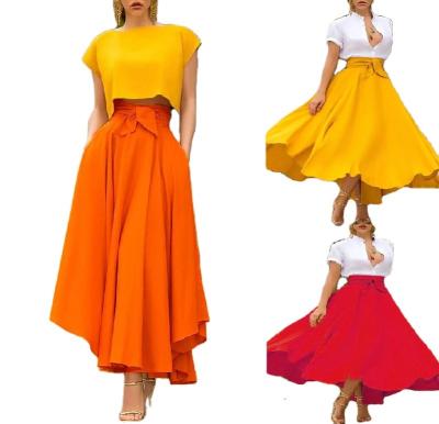 China Wholesale Custom Made Available High Waist Breathable Maxi Long Pleats Summer Fashion Knitted Wrap Ruffle Lady Girls Womens Elegant Skirts for sale