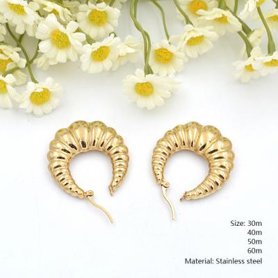 China 2022 Tendy factory wholesales stainless steel earrings jewelry 18K gold earings for women jewelry gifts for sale