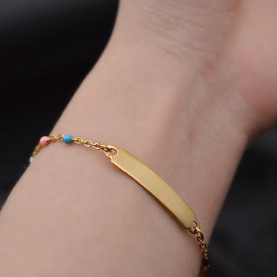 China 2022 CLASSIC jewelry wholesale lucky girls child jewelry kids bracelets girls stainless steel bangles bracelets for sale