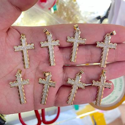 China Small 18k Cross Letter Pendant Orthodox Cross Pendant for sale