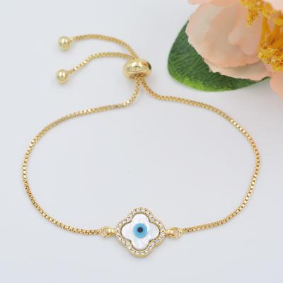 China Cute 18K Gold Charm Eye Bangle Lady DIY Bracelet Chain &Amp; Link Bracelets for sale