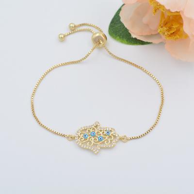 China Cute Fatima Bracelet 18K Gold Charm Lady DIY Bracelet Women Bracelet for sale