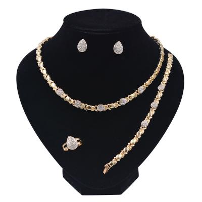 China CLASSIC Luxury 18k Zircon Jewelry Women Wedding Jewelry Joyas Conjunto Set for sale