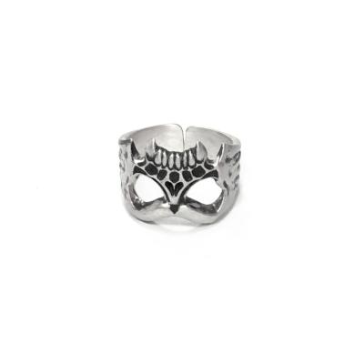 China Index Ring Temperament Ethnic Style Open Skull Ring FemaleImitation Thai Silver Retro Skull Ring Female for sale