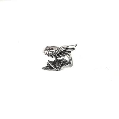 China Other Wholesale Hot Sale CIA Devil's Angel Wings 925 Sterling Silver Rings For Party Gift for sale