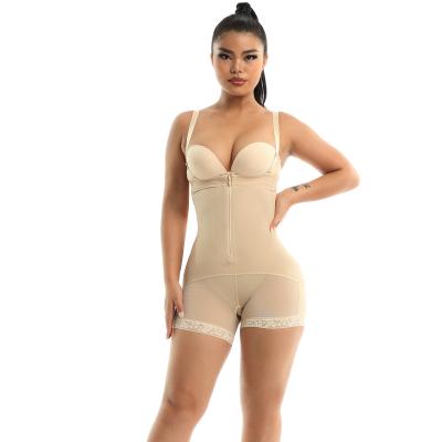 China Good Quality Shape Body Shaper Viable Fitness Sports Leggings With Waist Trainer Belt High Waist Panty Jumpsuit Waist Trainer For Women for sale