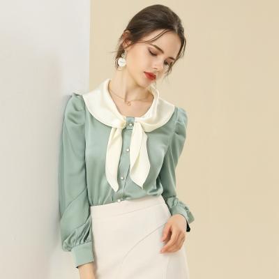 China Breathable Woman Tops Elegant Women Long Sleeve Blouse Long Sleeve Blouses for sale