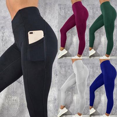 China Laamei Antibacterial Fitness Women Gaiters Lift Up High Waist Pocket Workout Leggings Women 2019 Fashion Casual Mujer Long Pants for sale