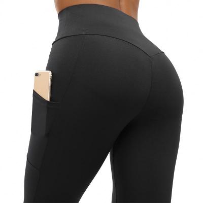 China Antibacterial High Waist Fitness Leggings Women Lift Up Workout Legging With Pockets Patchwork Leggings Pants Women Fitness Clothing for sale