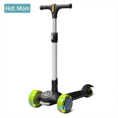 China Hot Toy Foldable Scooter Adjustable Height Kids Skateboard Mommy Baby Scooter Adjustable Height For 2-9 Years Child Without Seat Black for sale