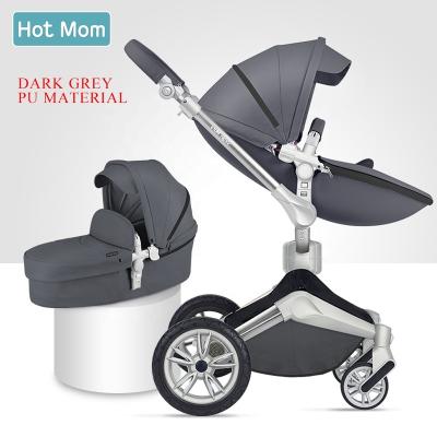 China Hot Mom Baby Stroller Aluminum Alloy 3 In 1 Travel System Pram Stroller Accessories Dark Gray for sale